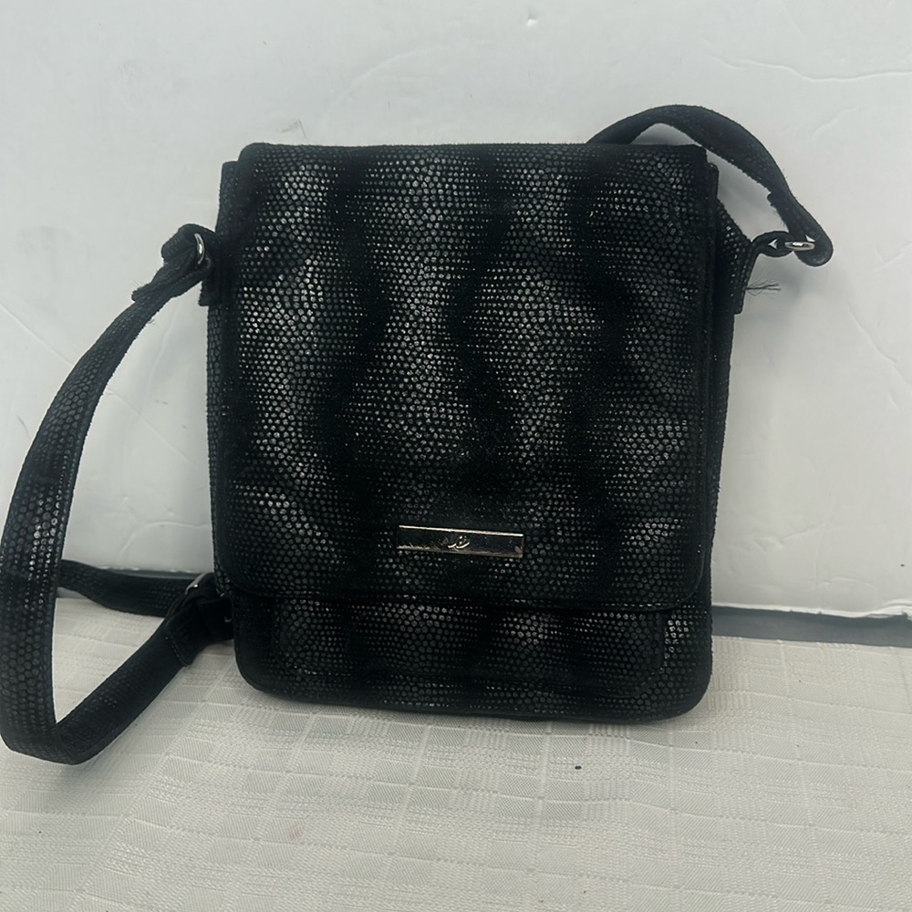 Vintage Leather co  by Liz Claiborne suede  leather organized bag